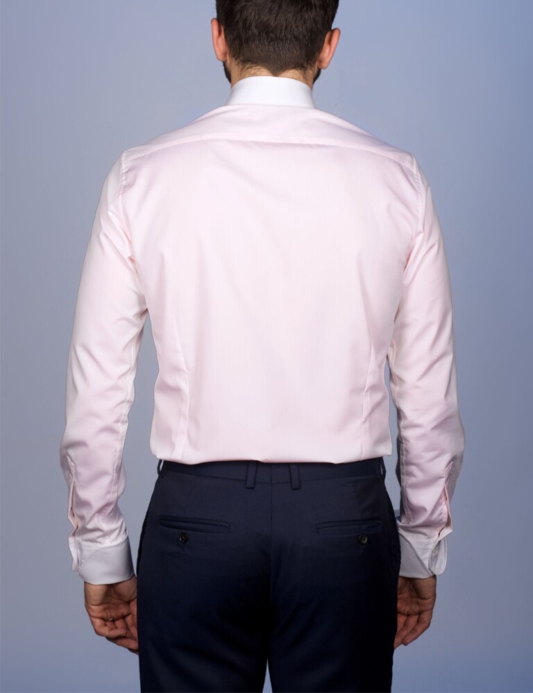 La Chemise Française - Chemise Virtuose Rose/Blanche – Droite / 50