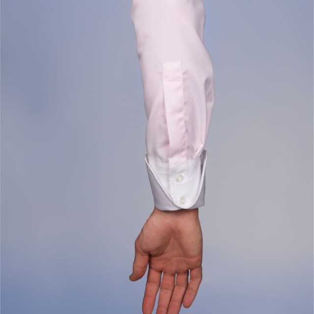 La Chemise Française - Chemise Virtuose Rose/Blanche – Droite / 50