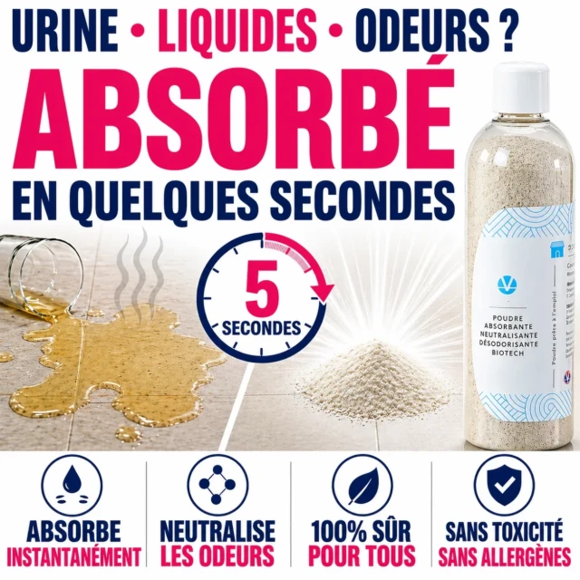 Poudre Absorbante Désodorisante Biotechnologique par la marque VHYG VHYG - Poudre Absorbante Désodorisante Biotechnologique