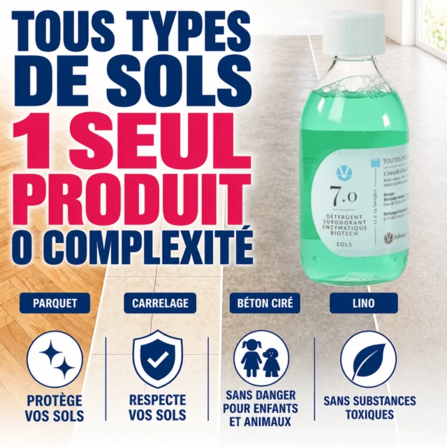 VHYG - Nettoyant sols enzymatique : odeurs, biofilm, animaux – 25 lavages