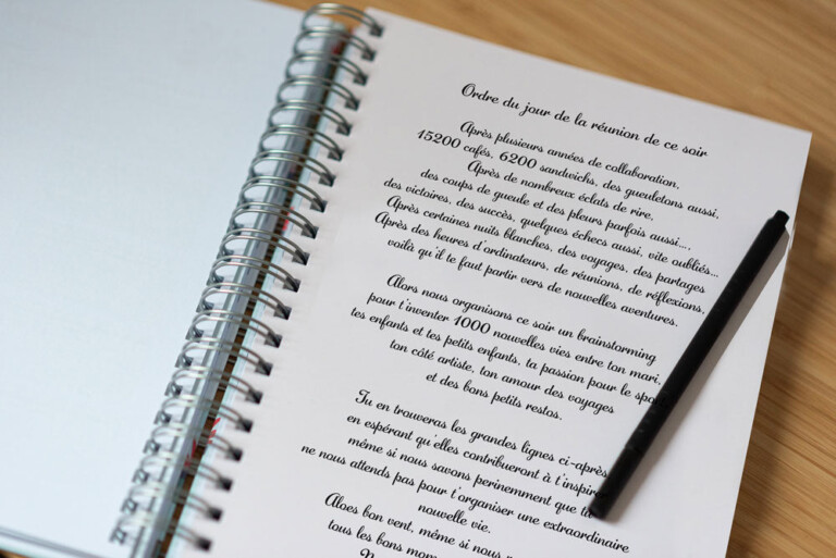 Atelier Baby’Sphère - Livret d'or avec photos pour un départ en retraite