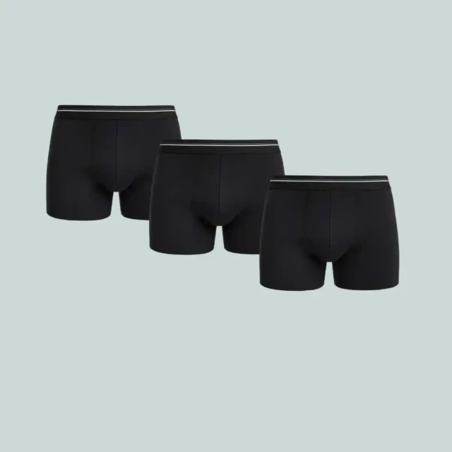Lot 3 boxers coton noir par la marque PALÂBA PALÂBA - Lot 3 boxers coton noir