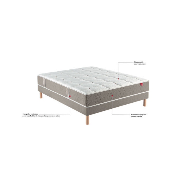 BULTEX matelas et sommiers - Matelas à mémoire de forme BULTEX Oxygène Elma accueil moelleux soutien progressif H.26cm - 15 tailles