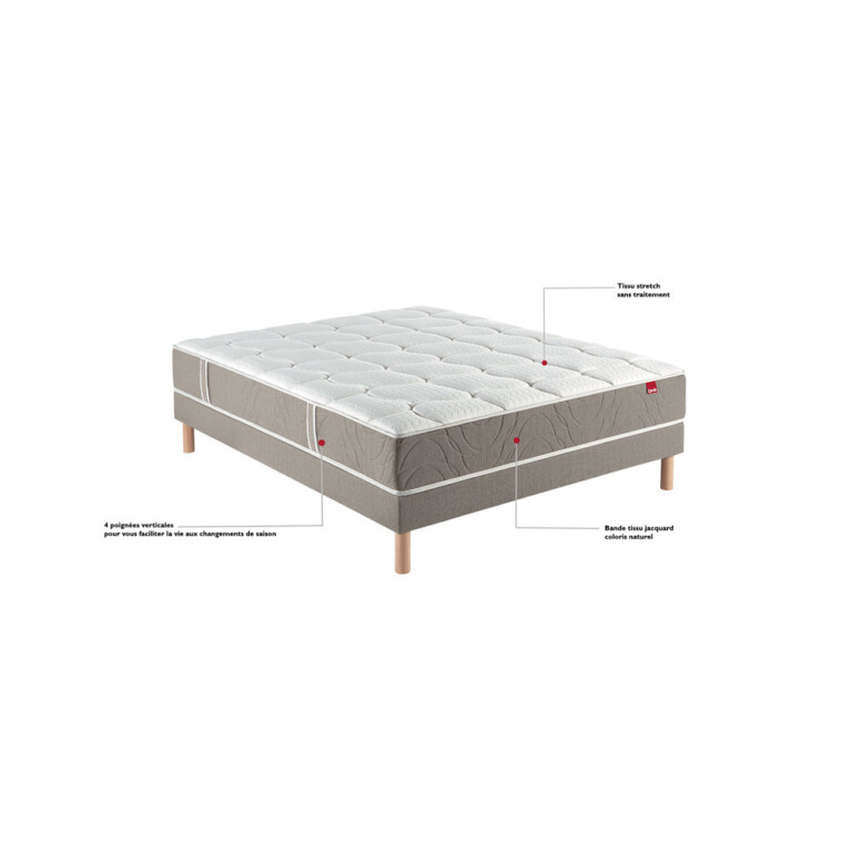 BULTEX matelas et sommiers - Matelas relaxation BULTEX Oxygène Rotation confort moelleux H.22cm - 8 tailles