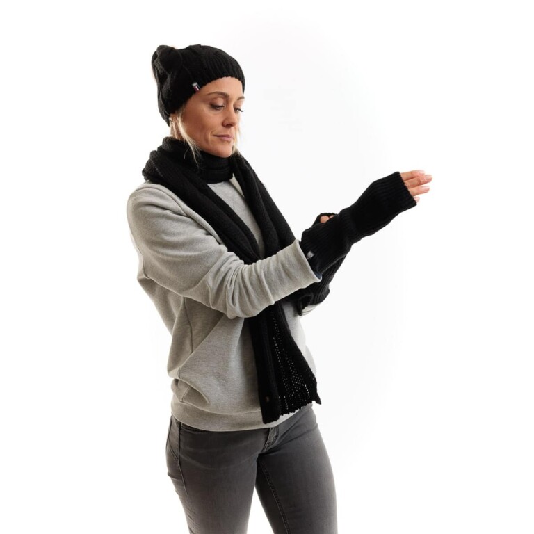 BONNEFOY - Mitaine noir femme – Taille unique