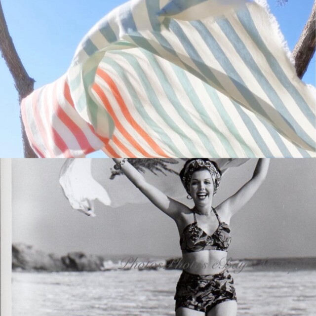 Aux Bains Français - Drap-Serviette de Bain Rayé – Tamarin