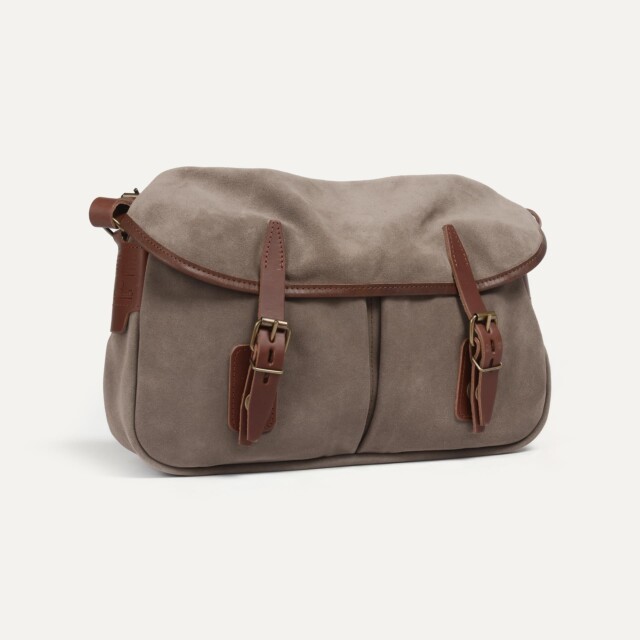 Bleu De Chauffe - Musette du pêcheur S / Cuir Velours - Amande