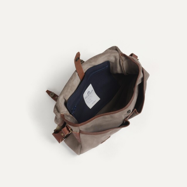 Bleu De Chauffe - Musette du pêcheur S / Cuir Velours - Amande