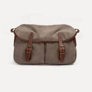 Bleu de Chauffe - Musette du pêcheur S / Cuir Velours – Amande