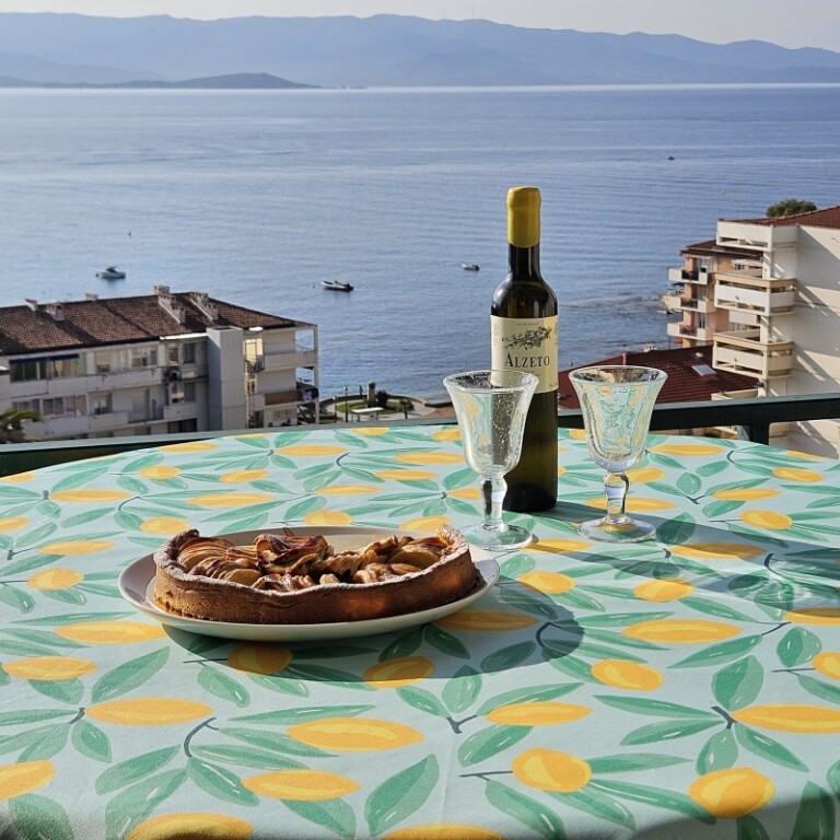 Fleur de Soleil - Nappe coton enduit ronde ou ovale Citrons