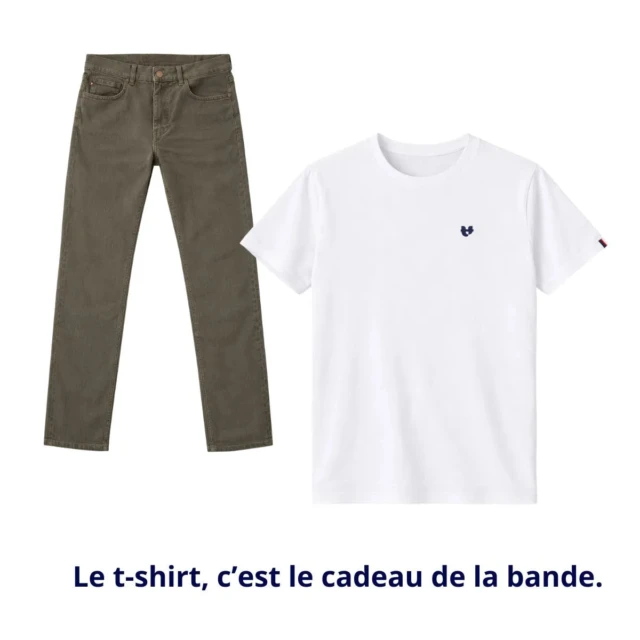 PALÂBA - Jean français Homme Kaki – 52