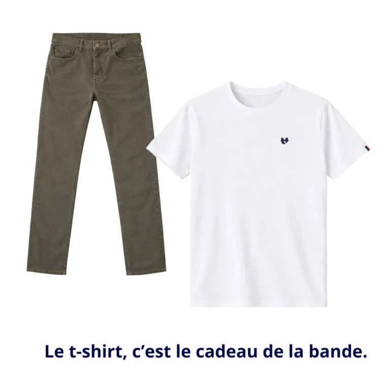 PALÂBA - Jean Kaki homme | Coupe droite – 44