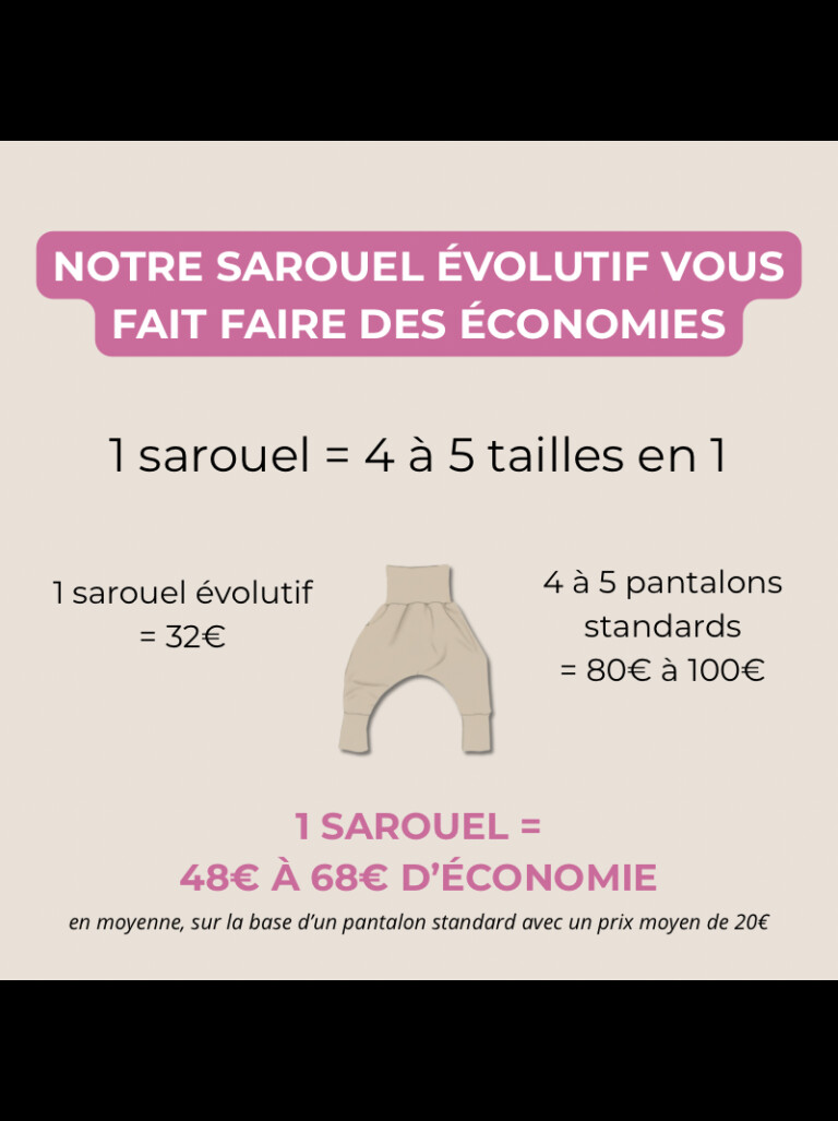 Les Mômes des Dômes - Pack sarouel + body + gilet Aubin