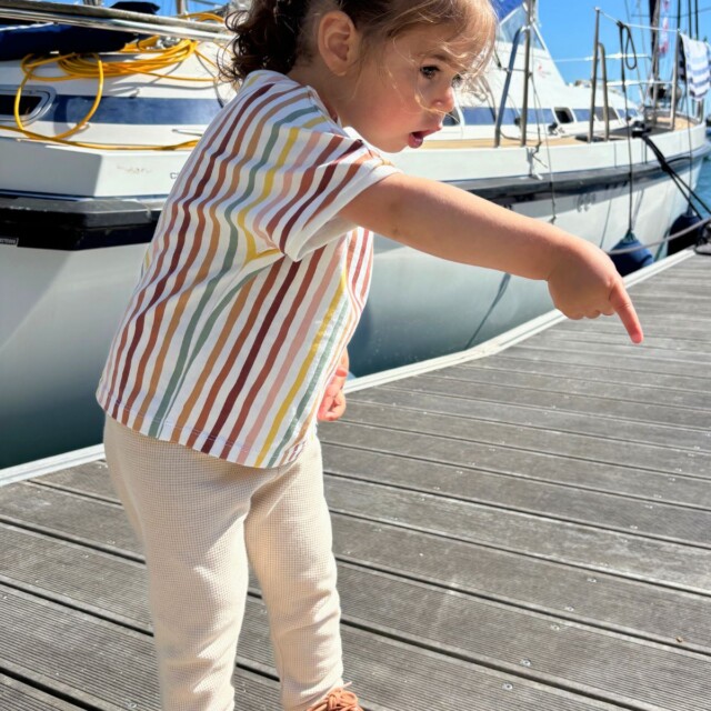 Petit Pote - Pantalon Nid d'abeille – 3-4 ans / Beige