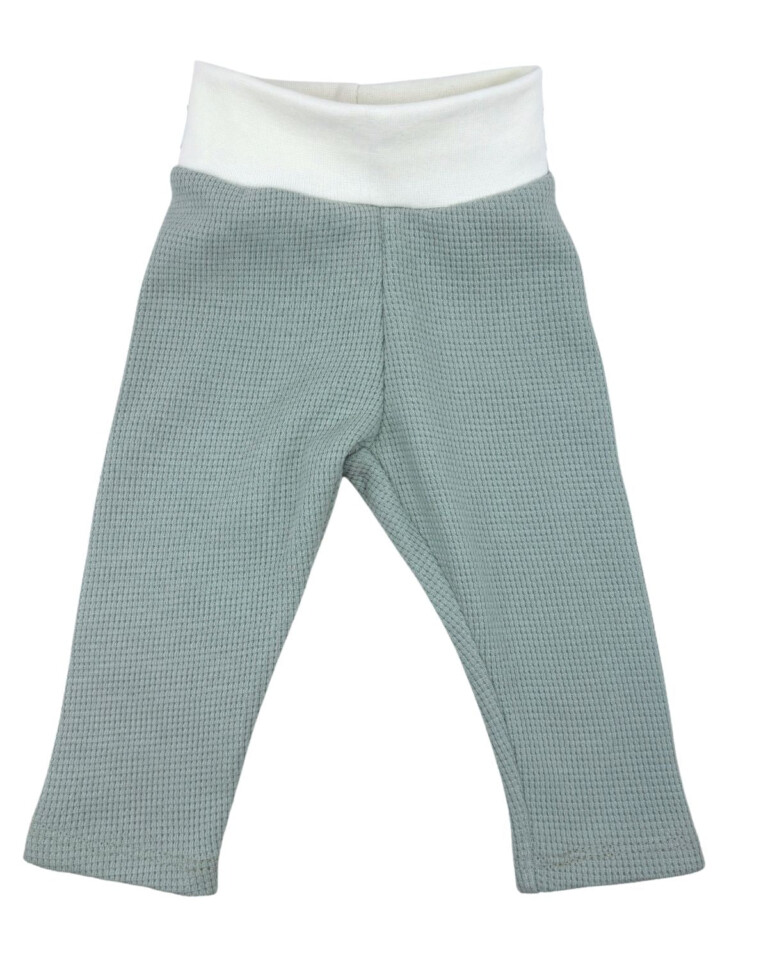 Petit Pote - Pantalon Nid d'abeille – 6-12 mois / Vert d'eau