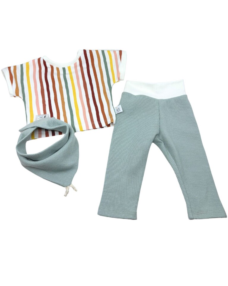Petit Pote - Pantalon Nid d'abeille – 6-12 mois / Vert d'eau