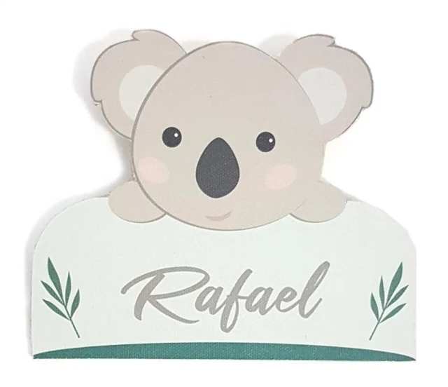 Atelier Baby'Sphère - Plaque de porte bébé koala personnalisée – Fabrication artisanale française
