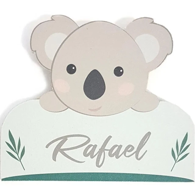 Atelier Baby'Sphère - Plaque de porte bébé koala personnalisée – Fabrication artisanale française
