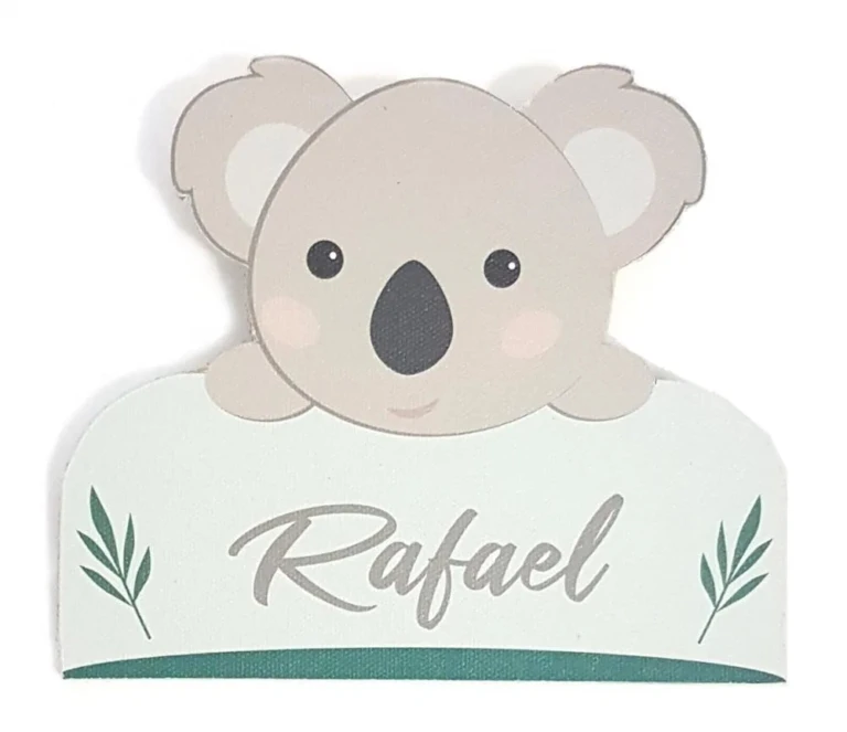 Atelier Baby'Sphère - Plaque de porte bébé koala personnalisée – Fabrication artisanale française