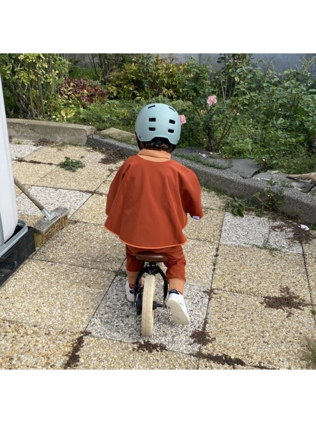Les Mômes des Dômes - Poncho avec ouverture spécial voiture approuvé par Sécurange - Menthe