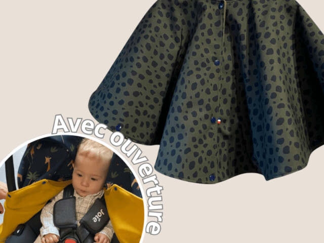poncho avec ouverture special voiture approuve par securange morgan Les Mômes des Dômes - Poncho avec ouverture spécial voiture approuvé par Sécurange - Morgan