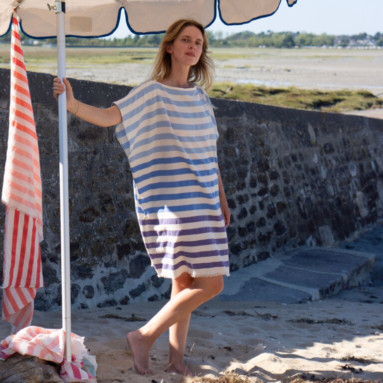 Aux Bains Français - Poncho de Plage Rayé – Tamarin_