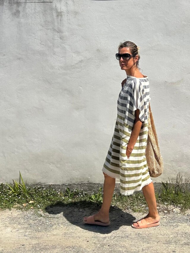 Aux Bains Français - Poncho de Plage Rayé – Tamarin_