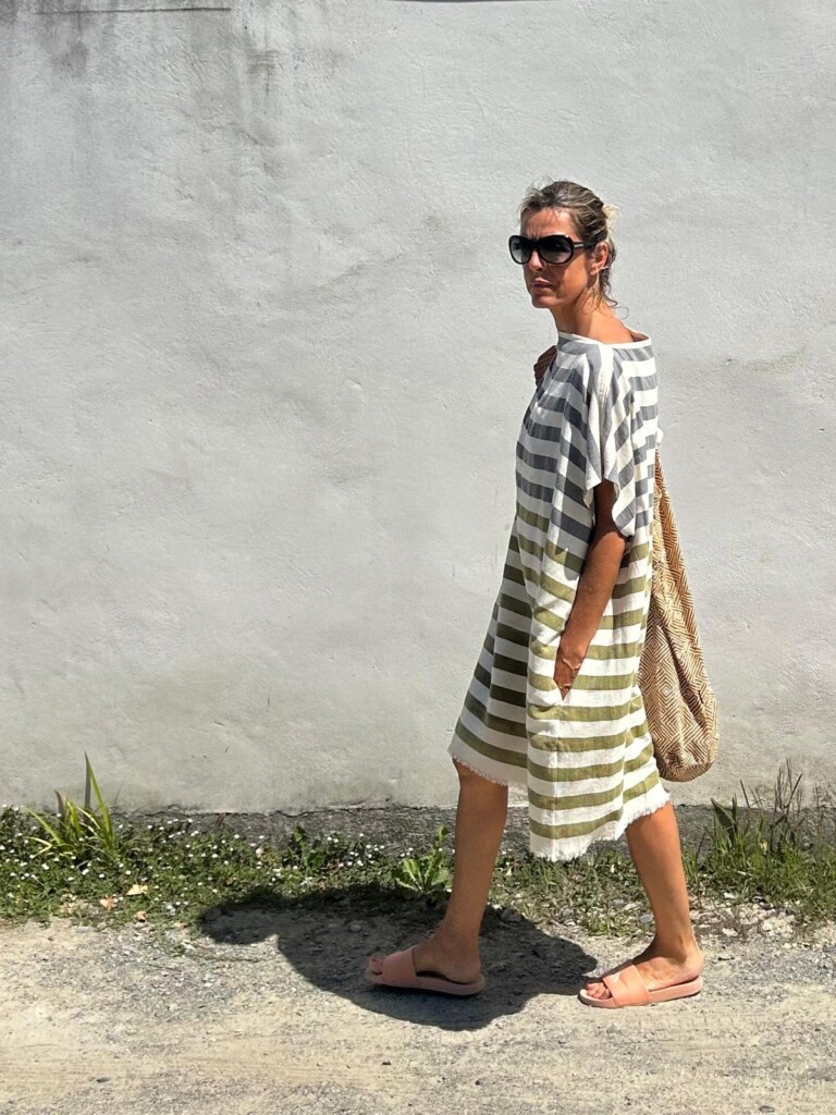 Aux Bains Français - Poncho de Plage Rayé – Tamarin_
