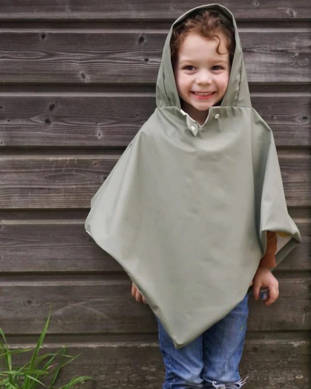 Petit Pote - Poncho de pluie – Taille unique / Vert kaki