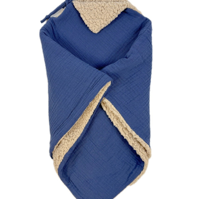 Petit Pote - Poncho bébé enfant – Taille unique / Bleu indigo