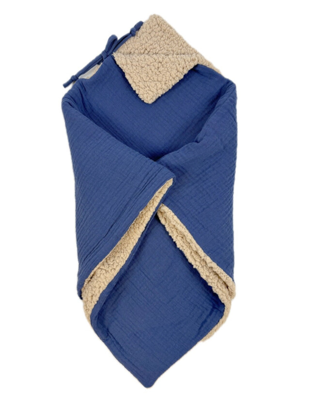 Petit Pote - Poncho bébé enfant – Taille unique / Bleu indigo