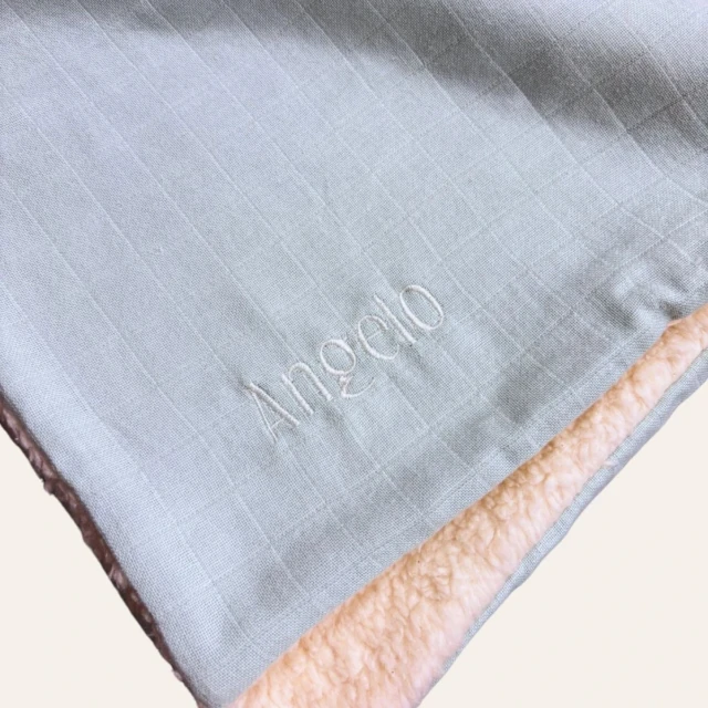 Petit Pote - Poncho bébé enfant personnalisé / Coton Bio – Taille unique / Carreaux