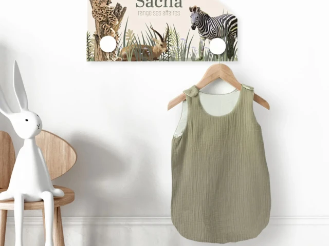 Atelier Baby’Sphère - Porte-manteau animaux jungle personnalisé