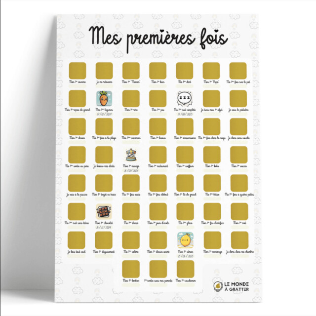 Les Mômes des Dômes - Poster à gratter - Mes premières fois