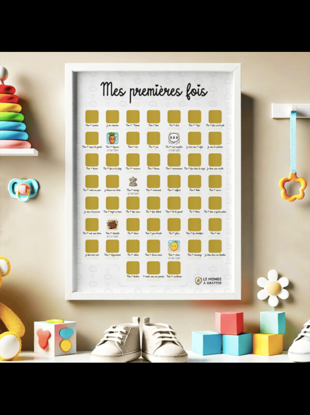 Poster à gratter – Mes premières fois par la marque Les Mômes des Dômes Les Mômes des Dômes - Poster à gratter – Mes premières fois