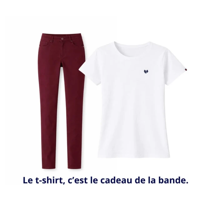 PALÂBA - Jean français Femme bordeaux – 52