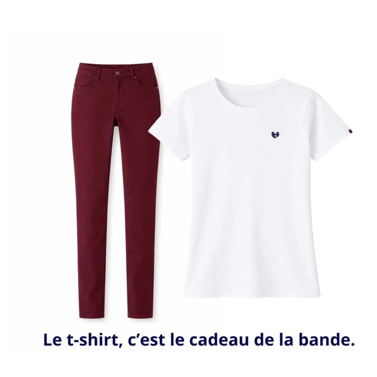 PALÂBA - Jean français Femme bordeaux – 42