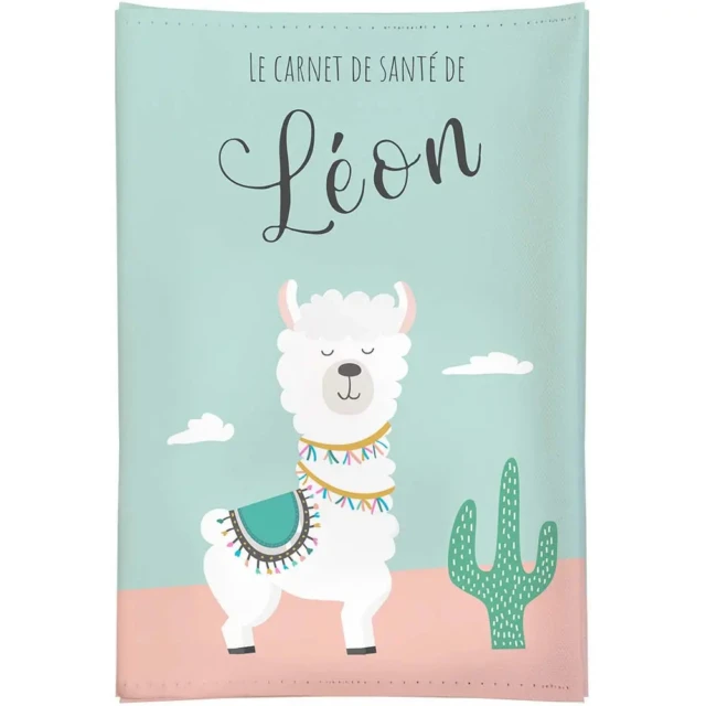 L’Atelier BABY’SPHERE - Protège carnet de santé personnalisé du Pays des lamas