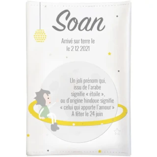 L’Atelier BABY’SPHERE - Protège carnet de santé du petit prince sur sa planète