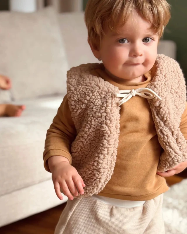Petit Pote - Sweat coton uni – 4 ans / Jaune Moutarde