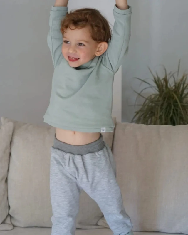Petit Pote - Sweat coton uni – 4 ans / Jaune Moutarde