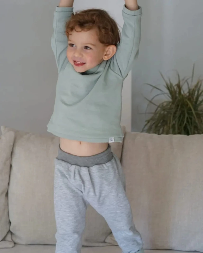 Petit Pote - Sweat coton uni – 4 ans / Jaune Moutarde