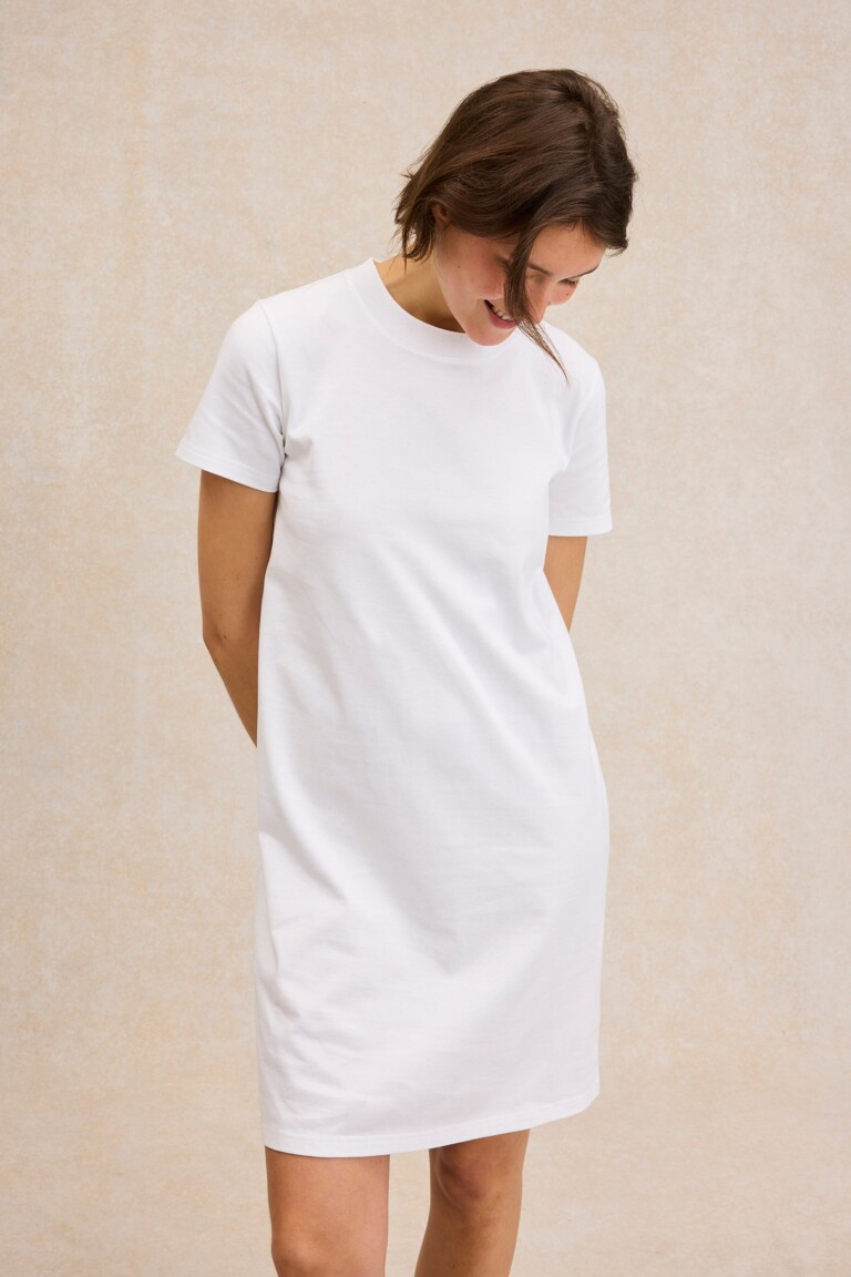 Le Minor - Robe plein été en coton blanc