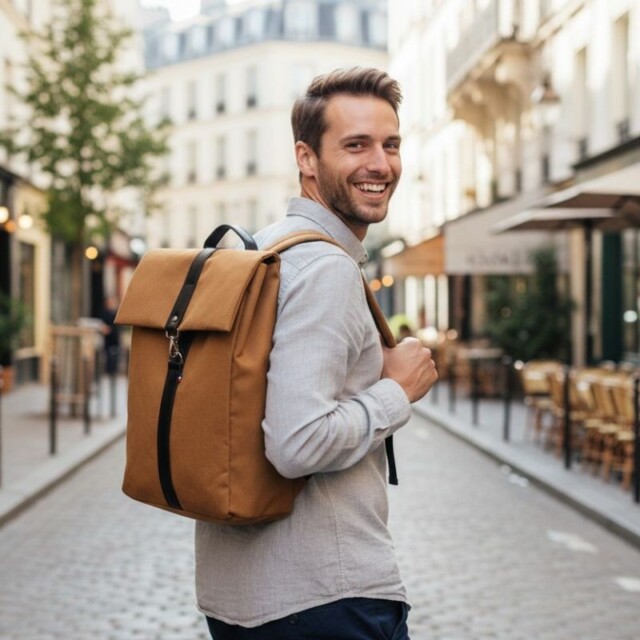 Saint-Lazare - Sac à dos Made in France - Moutarde