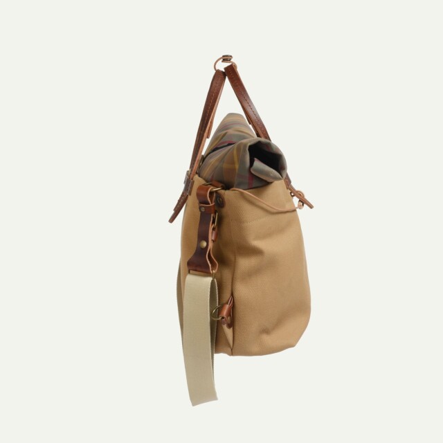Bleu De Chauffe - Sac Business Woody - Carreaux Camel