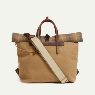 Bleu de Chauffe - Sac Business Woody  Carreaux Camel