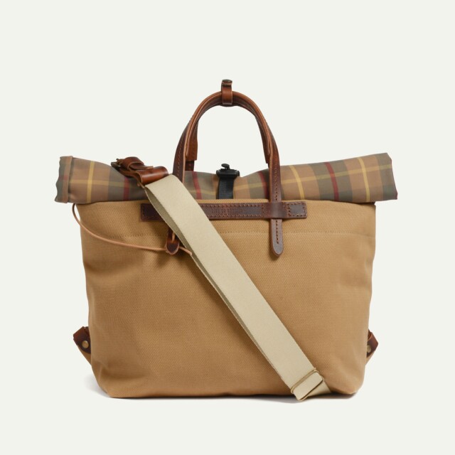 Sac Business Woody – Carreaux Camel par la marque Bleu de Chauffe Bleu de Chauffe - Sac Business Woody – Carreaux Camel