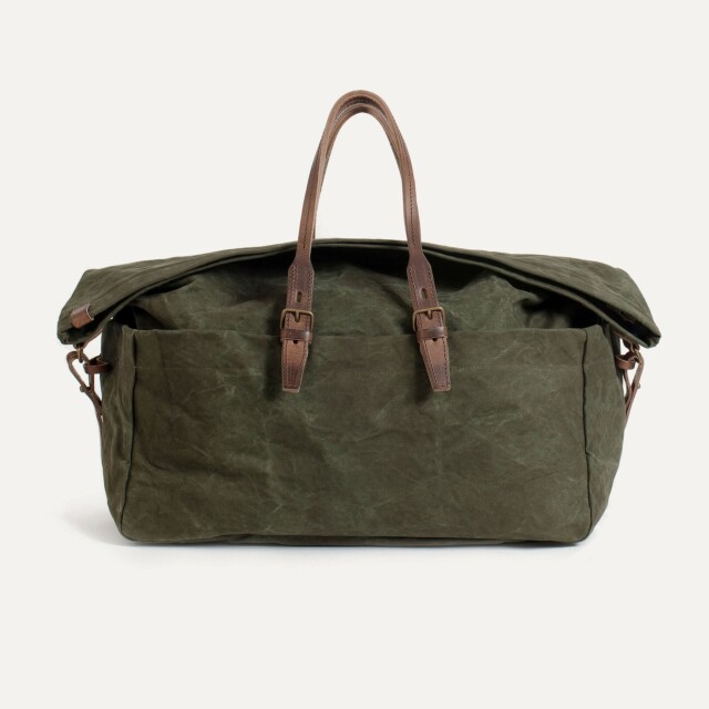 Sac de voyage Cabine – Kaki Foncé stonewashed par la marque Bleu de Chauffe Bleu de Chauffe - Sac de voyage Cabine – Kaki Foncé stonewashed