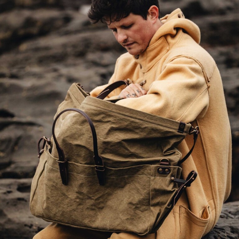 Bleu De Chauffe - Sac de voyage Cabine - Kaki US stonewashed