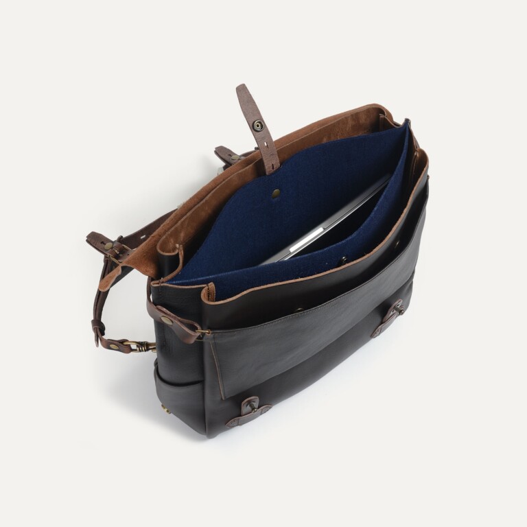 Bleu De Chauffe - Sac Postier Eclair L - Marron Brun
